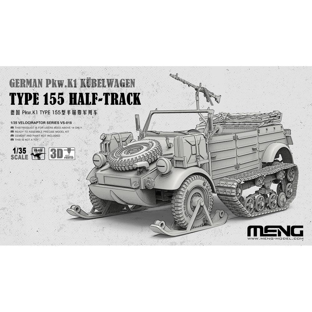 MENG MODEL: 1:35 Pkw.K1 Kübelwagen Type 155 Half-Track