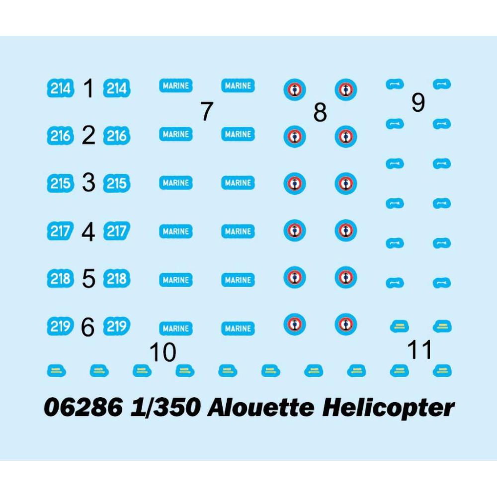 TRUMPETER: 1:350 Alouette Helicopter