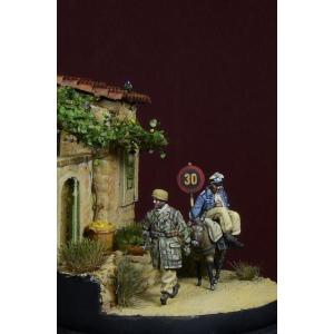 D-DAY miniatures: 1:72; German Paratroopers with Donkey, Italy 1943-44