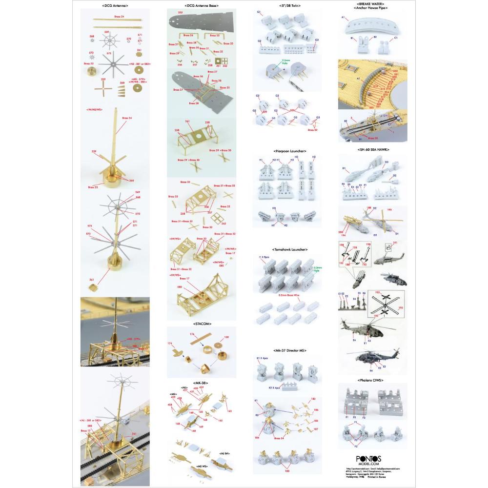 Pontos Model; 1:350; USS BB-61 Iowa 1984 Detail Up Set 1/350