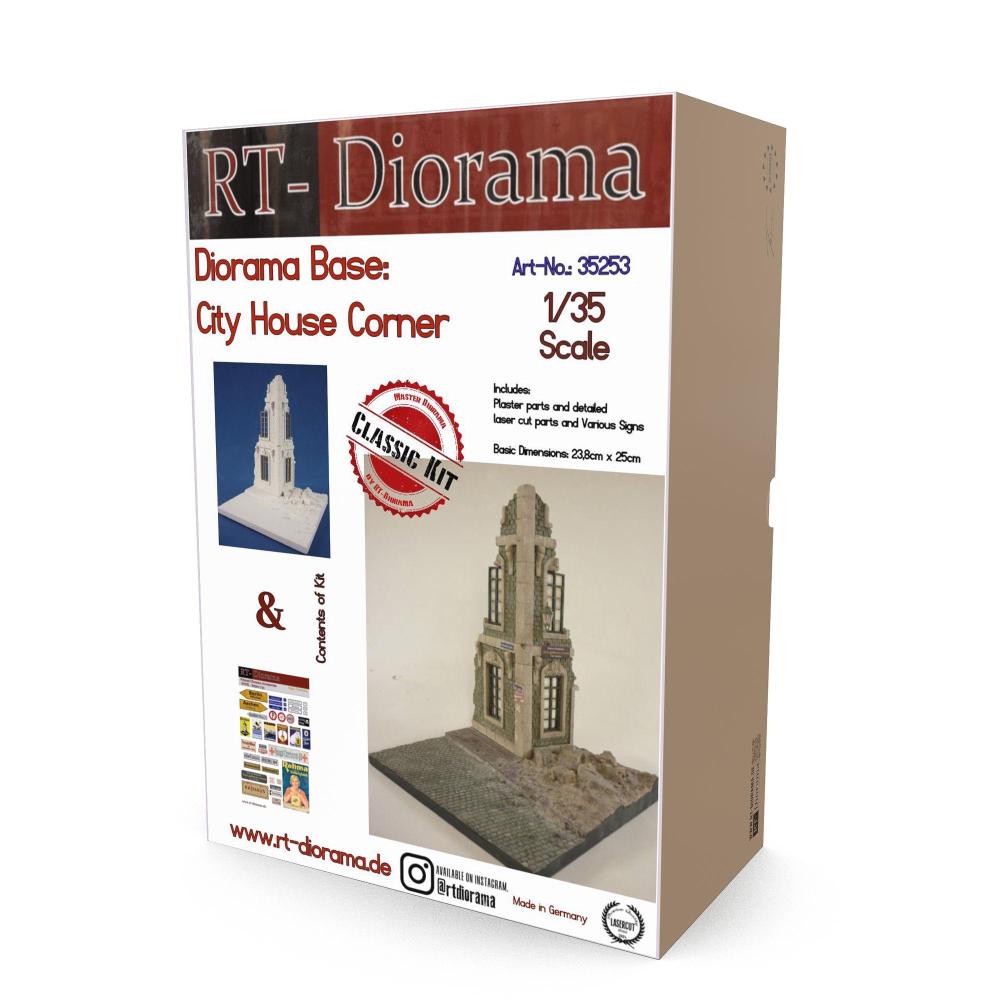 RT-DIORAMA: 1:35; Diorama-Base: Cityhouse Corner