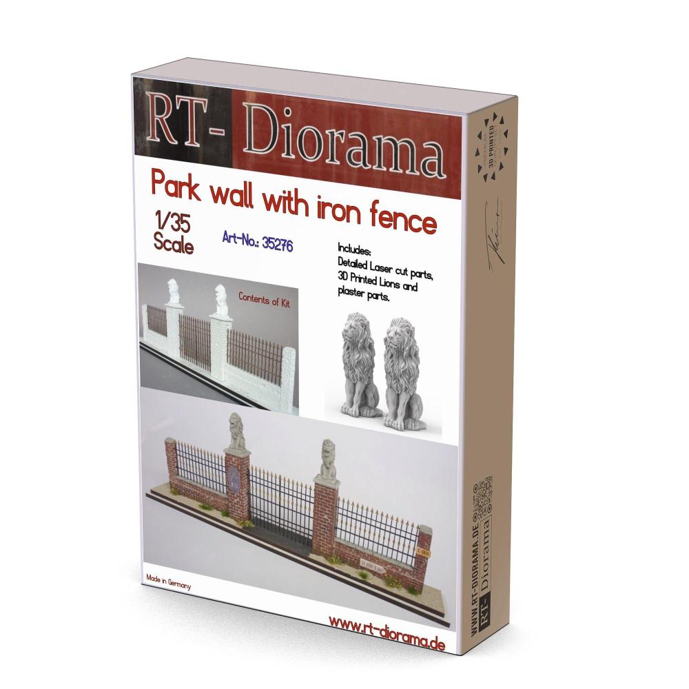 RT-DIORAMA: 1:35; Park wall with Fence
