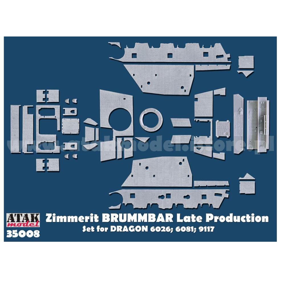 ATAK: 1:35; Zimmerit for Brummbär Late - Dragon / Cyber Hobby