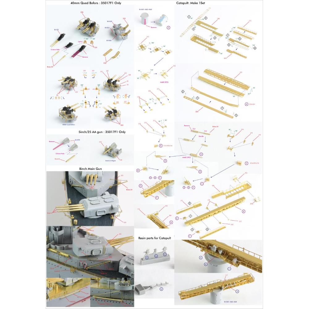 Pontos Model; 1:350; CA-35 Indianapolis 1945 Detail Up Set "ADVANCED"