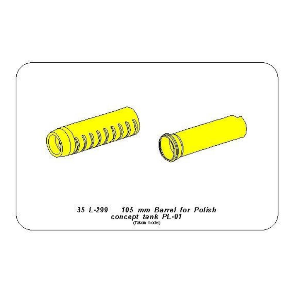 ABER: 1:35 105mm Barrel for Polish concept tank PL-01