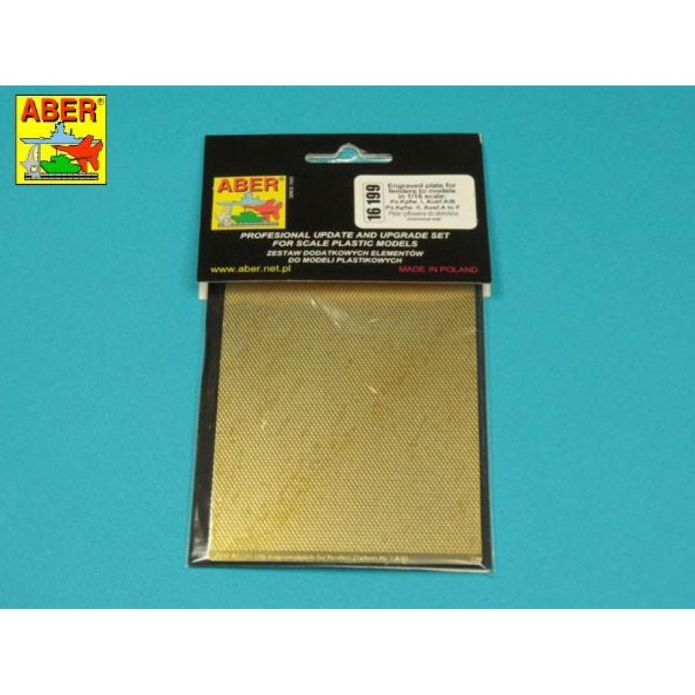 ABER: 1:16 Engraved plate for fenders  for Panzer I + II