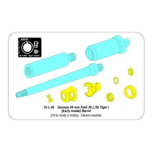 ABER: 1:16 Barrel 8,8 cm KwK 36/56 for Tiger I early (AHHQ)