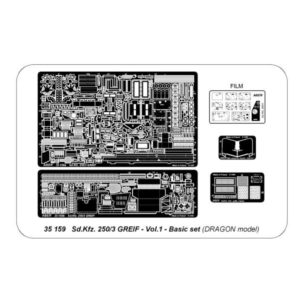 ABER: 1:35 Sd.Kfz. 250/3 ''Greif'' - vol.1 - basic set