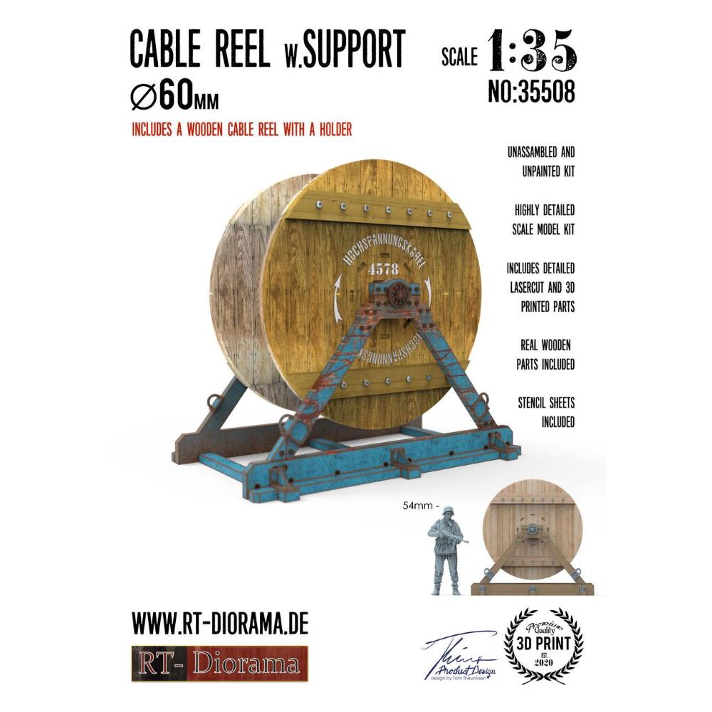 RT-DIORAMA: 1:35; Cable Reel w. Support Ø60mm