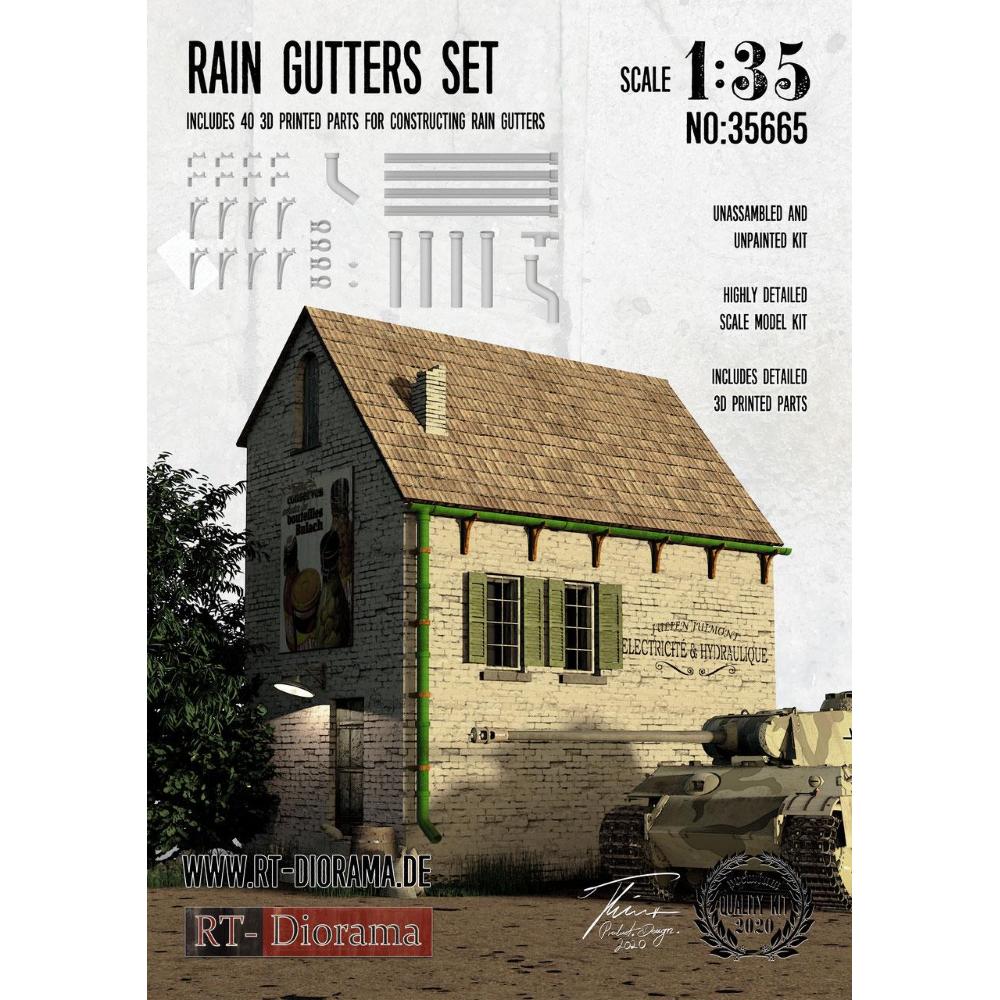 RT-DIORAMA: 1:35; 3D Resin Print: Rain Gutters Set