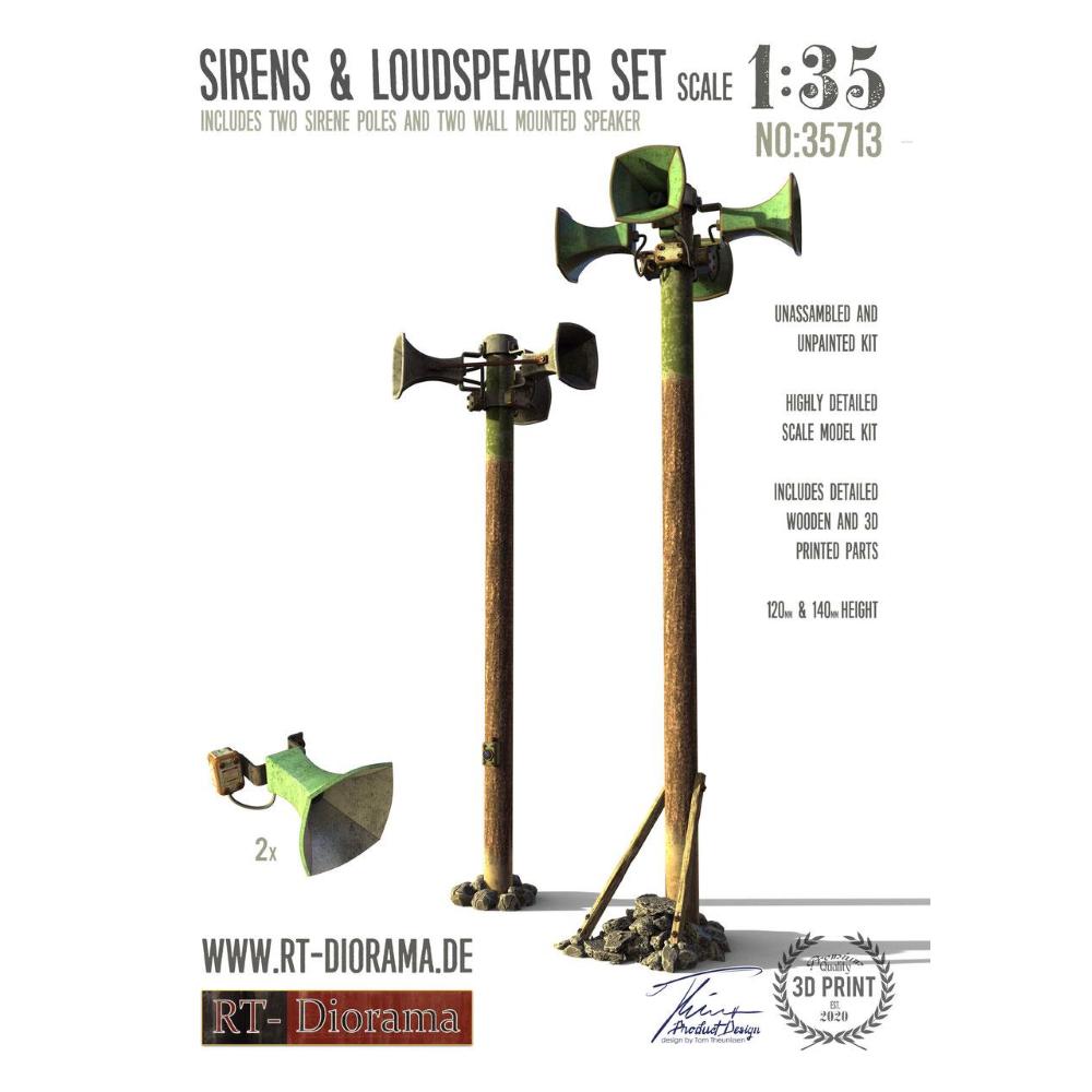 RT-DIORAMA: 1:35; 3D Resin Print: Sirenes & Loudspeaker Set