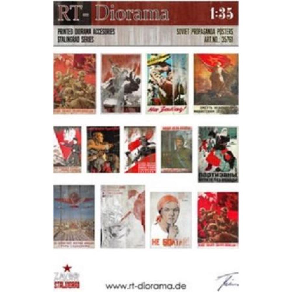 RT-DIORAMA: 1:35; Printed Accessories: Soviet Propaganda Posters