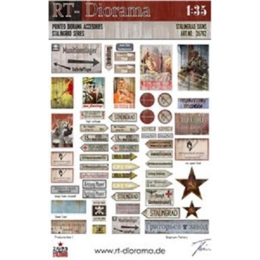 RT-DIORAMA: 1:35; Printed Accessories: Stalingrad Signs