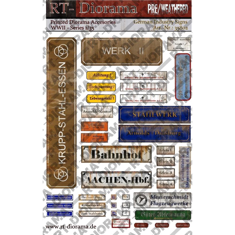 RT-DIORAMA: 1:35; Printed Accessories: Signs Industry (Germany)