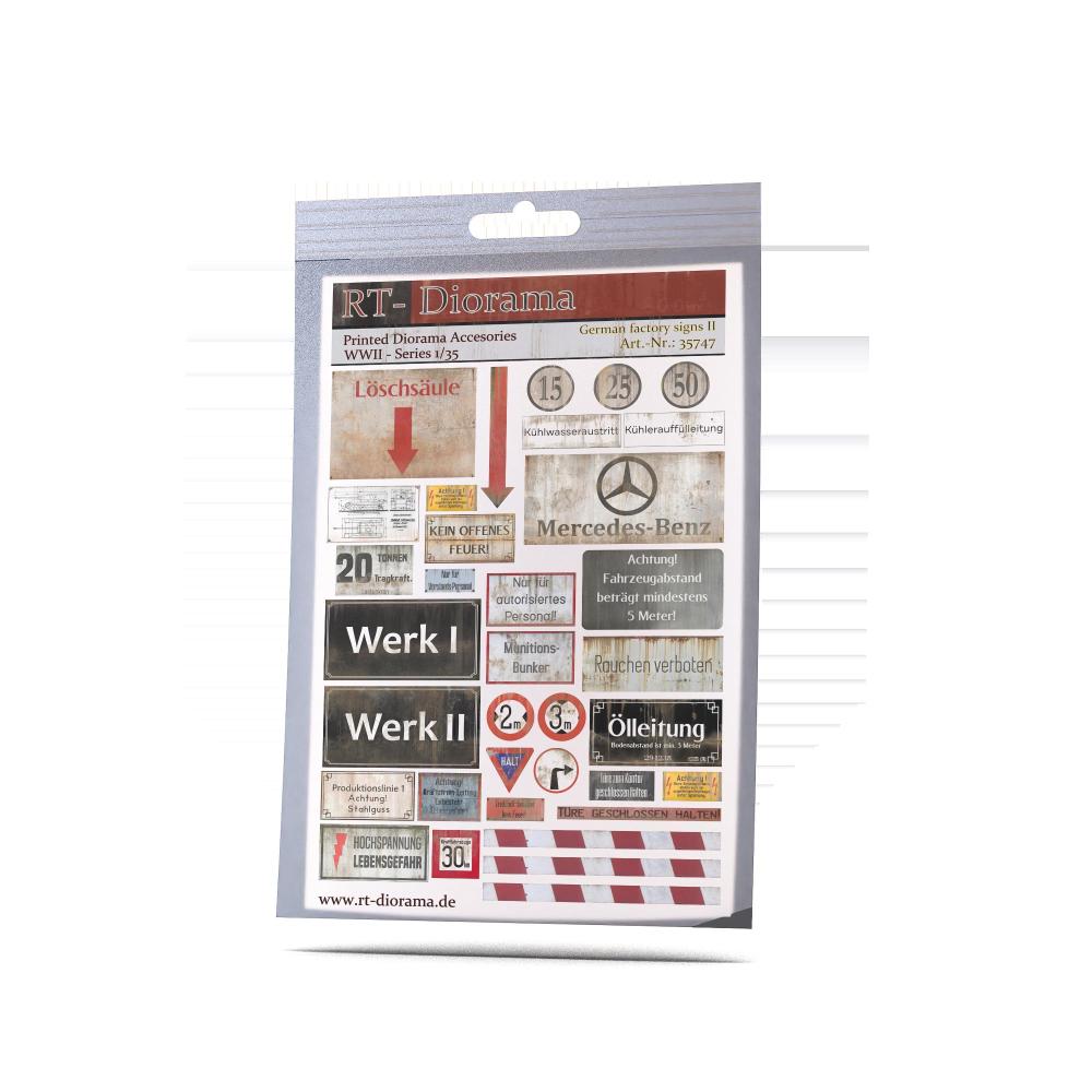 RT-DIORAMA: 1:35; Printed Accessories: German factory signs Set #2