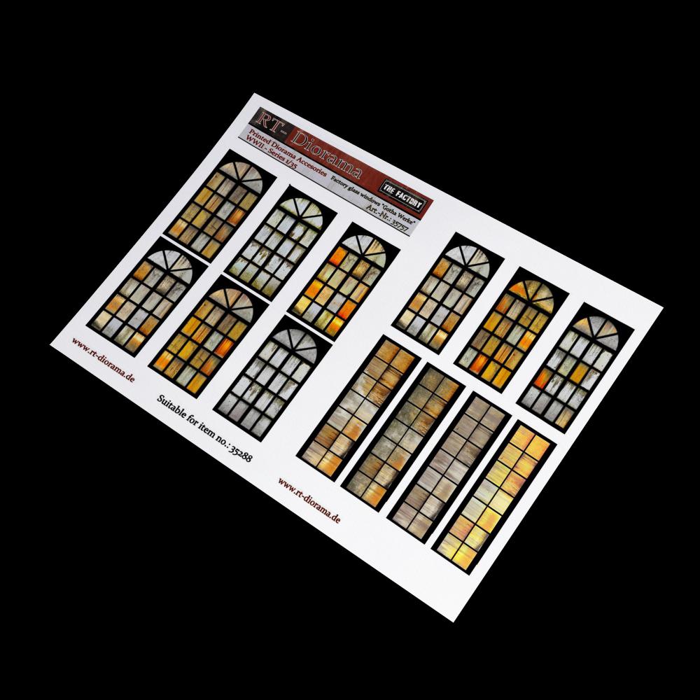 RT-DIORAMA: 1:35; Printed Accessories: "Gotha Werke" windows