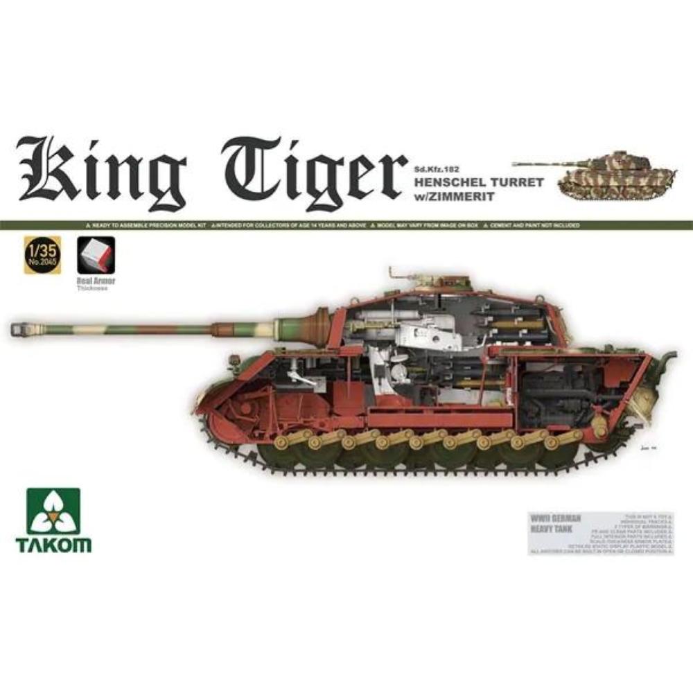TAKOM MODEL: 1:35 King Tiger Henschel w/Zimmerit, Interior