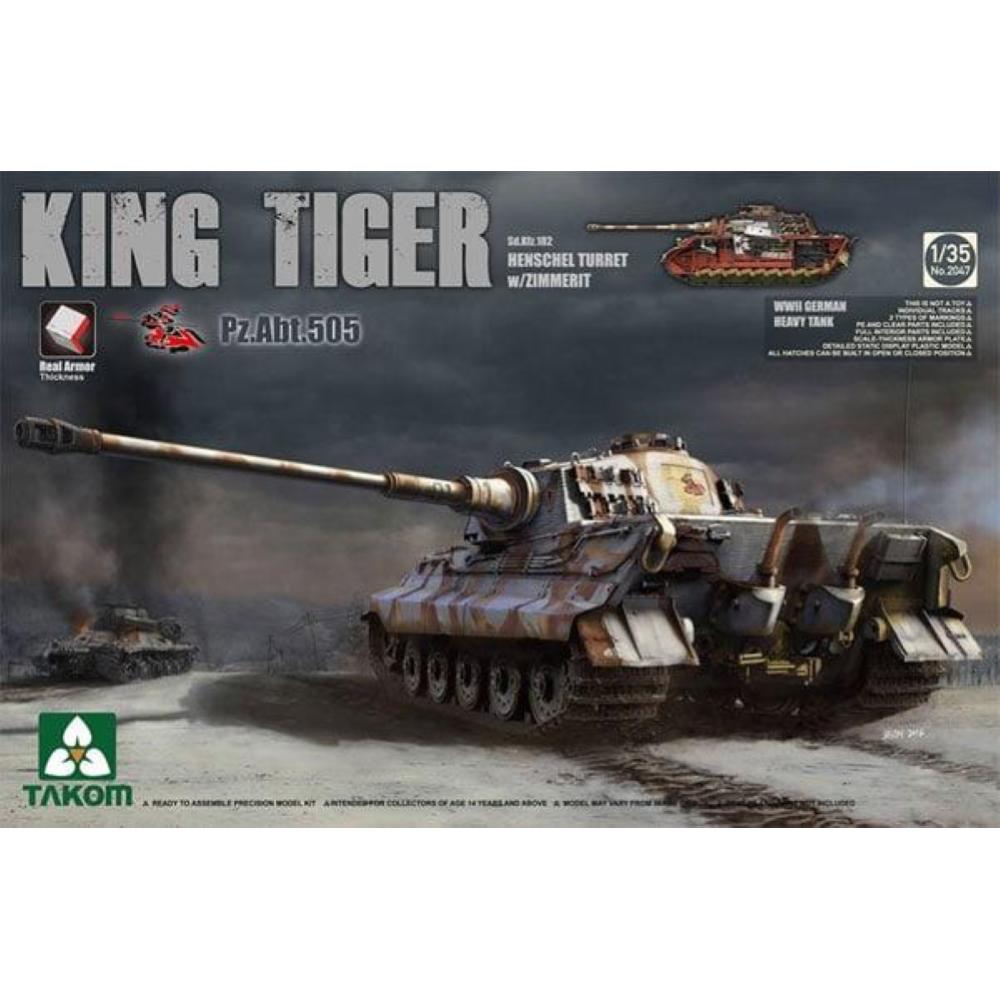 TAKOM MODEL: 1:35 King Tiger Henschel Abt. 505  w/Zimmerit, Interior