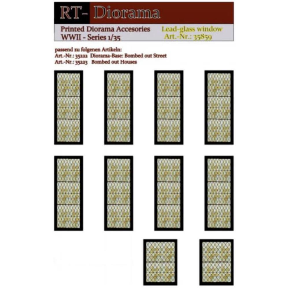 RT-DIORAMA: 1:35; Printed Accessories: Lead Glass Windows