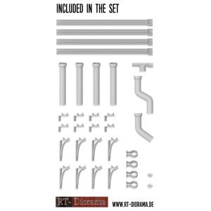 RT-DIORAMA: 1:35; 3D Resin Print: Rain Gutters Set