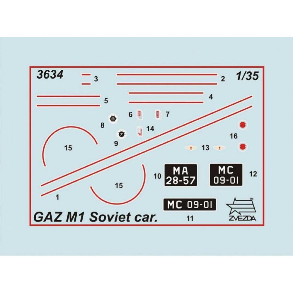 ZVEZDA: 1:35 GAZ M1 Soviet Staff Car