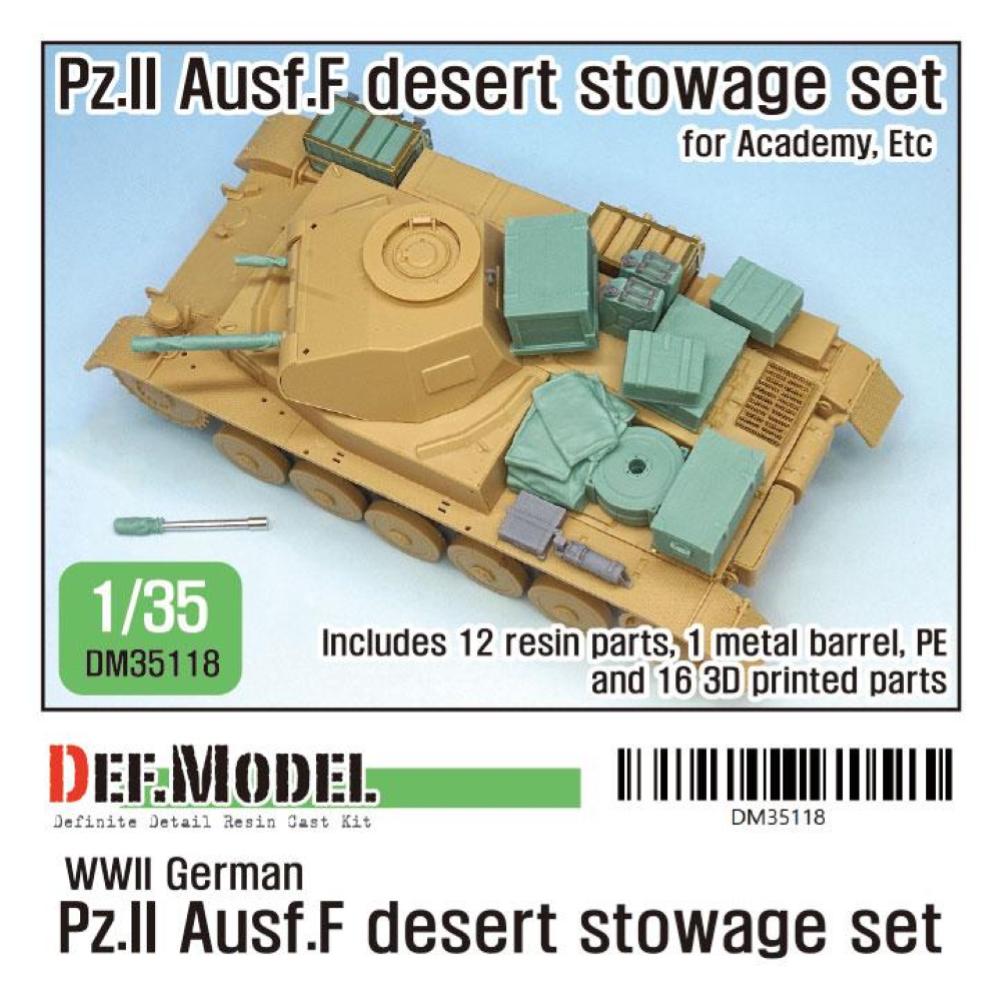 DEF MODEL: 1:35 WWII German Pz.II Ausf.F Desert stowage set