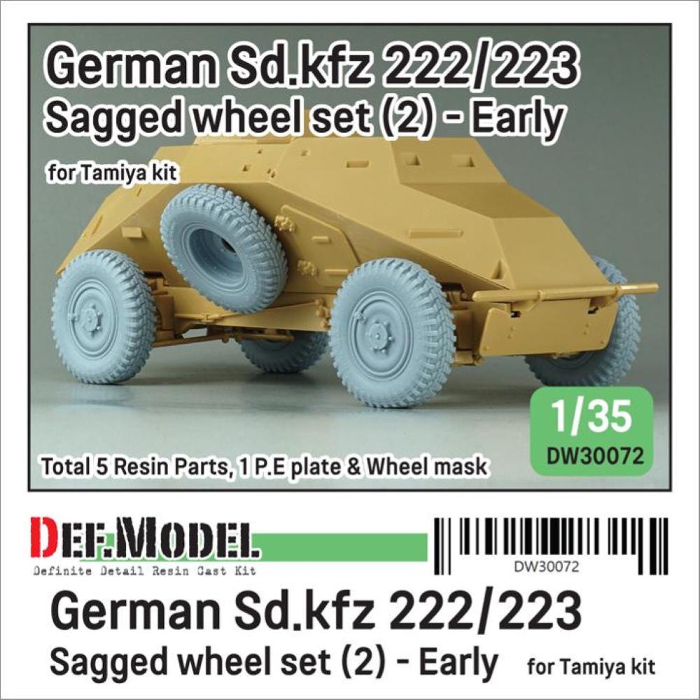 DEF MODEL: 1:35 Sd.Kfz 222 / 223 Sagged wheel set-2 Early