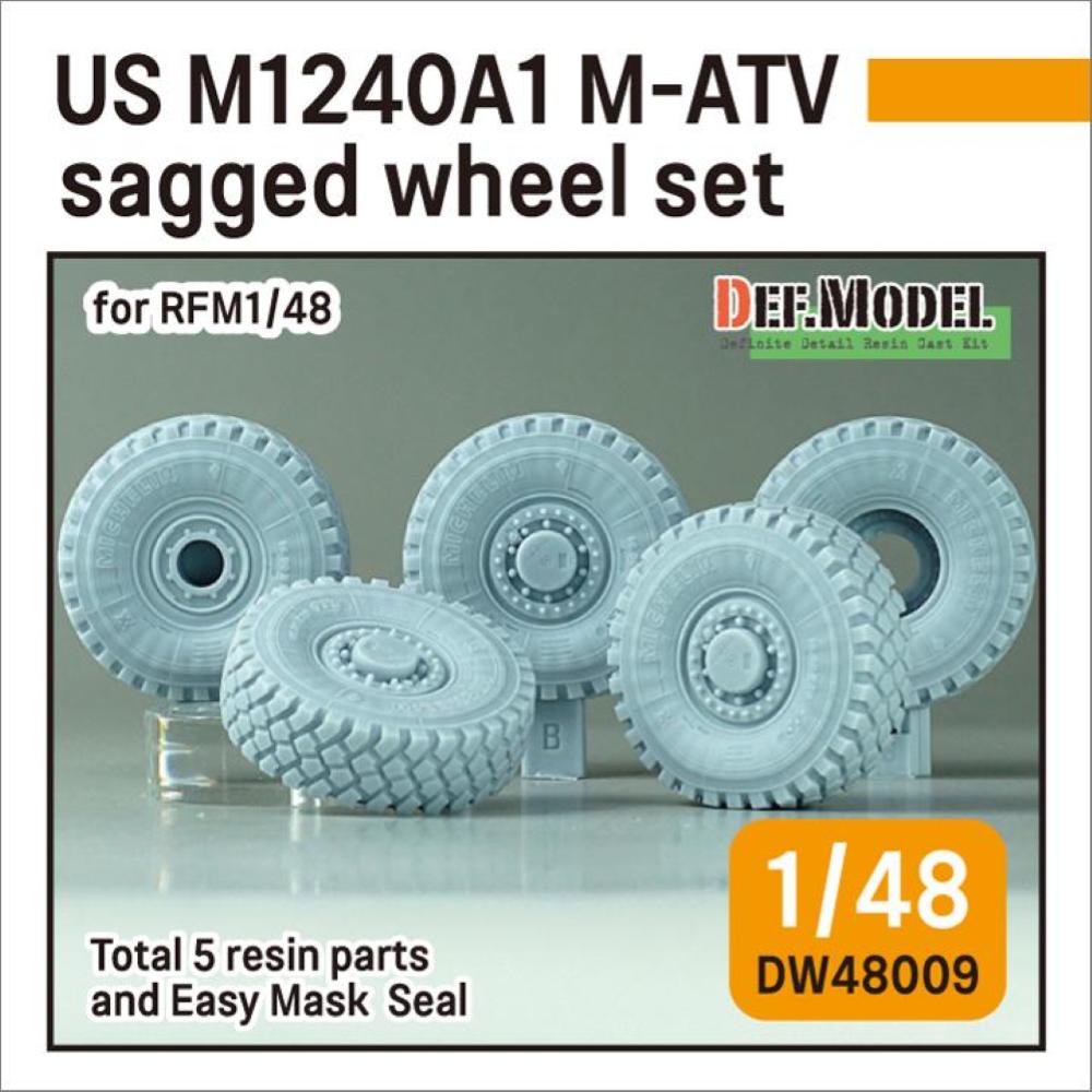DEF MODEL: 1:48 US M1240A1 M-ATV Sagged Wheel set