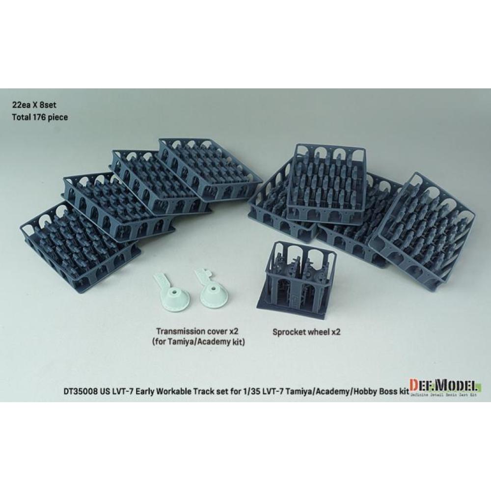 DEF MODEL: 1:35 US LVT-7 Early Workable Track set (for 1/35 LVT-7)