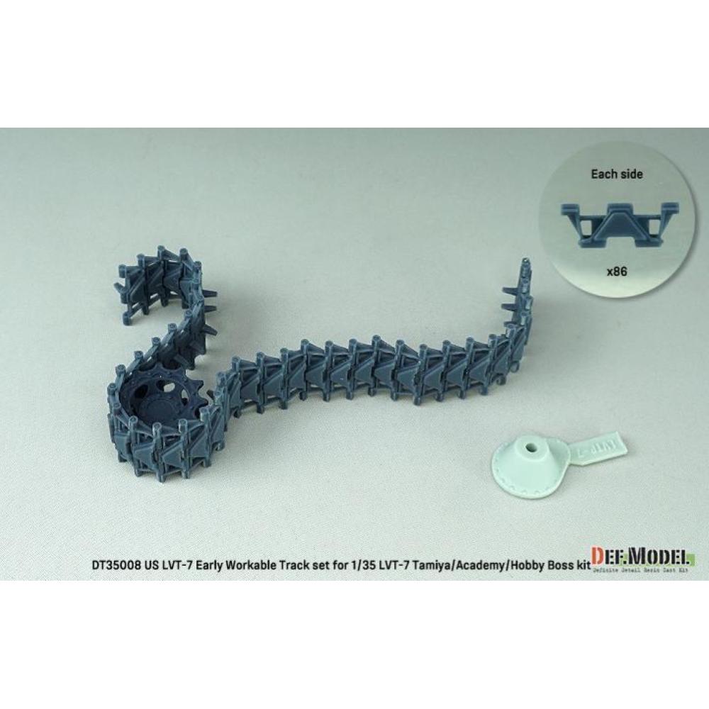 DEF MODEL: 1:35 US LVT-7 Early Workable Track set (for 1/35 LVT-7)