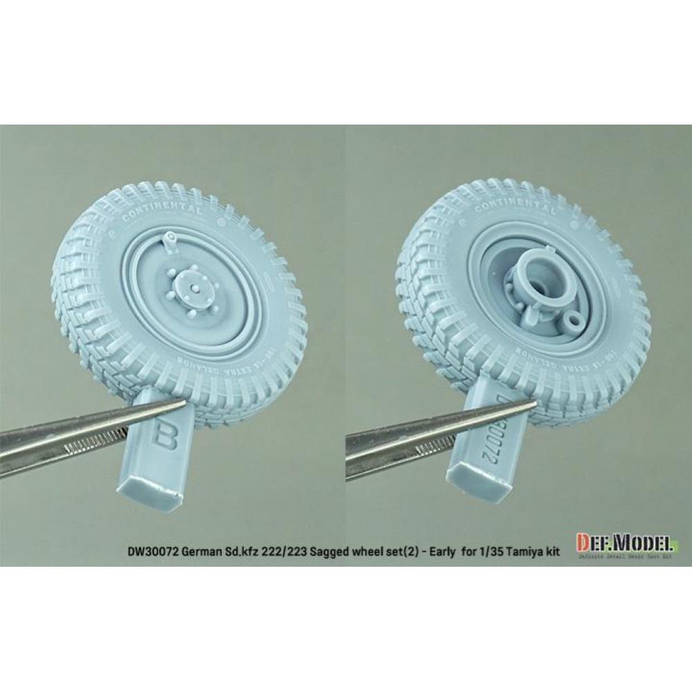 DEF MODEL: 1:35 Sd.Kfz 222 / 223 Sagged wheel set-2 Early