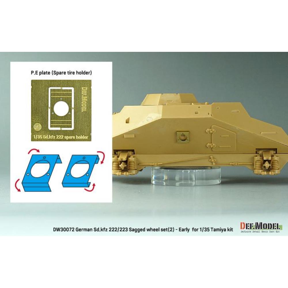 DEF MODEL: 1:35 Sd.Kfz 222 / 223 Sagged wheel set-2 Early