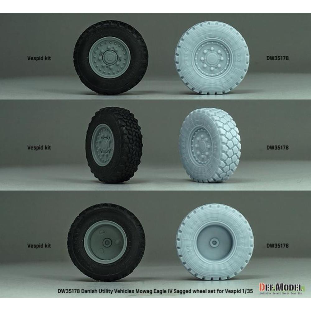 DEF MODEL: 1:35 Danish Eagle IV Sagged wheel set (Vespid)