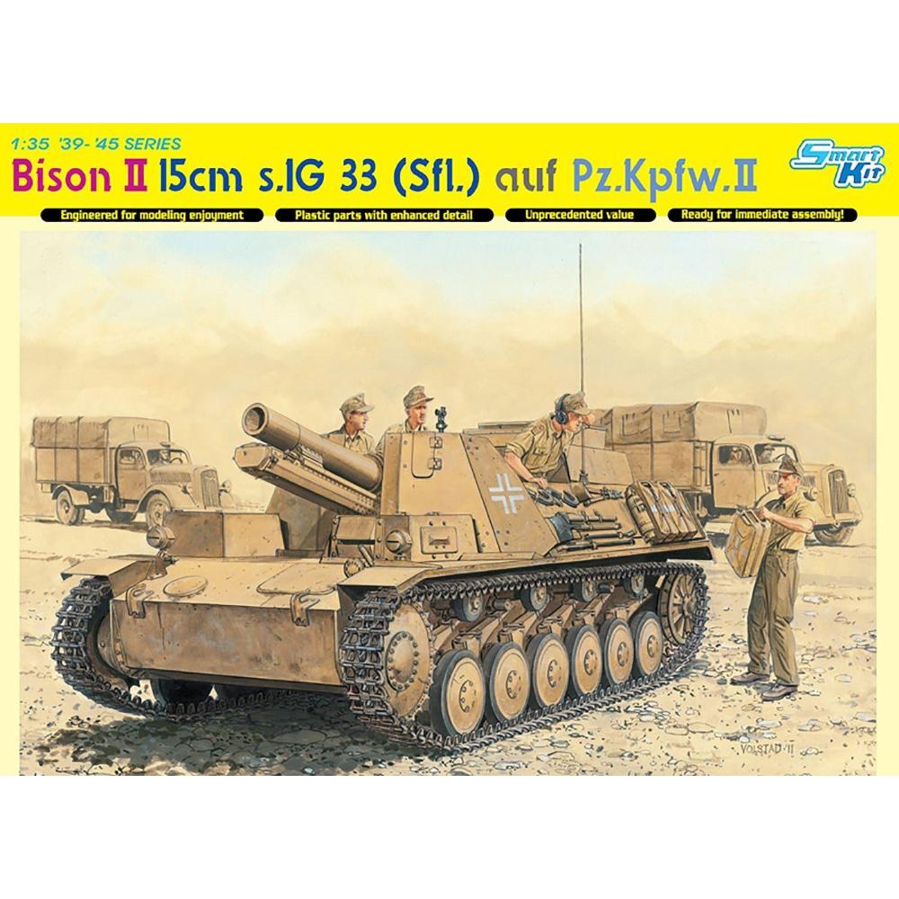 DRAGON: 1:35 Bison II 15cm s.IG.33 auf Panzer II  Smart Kit