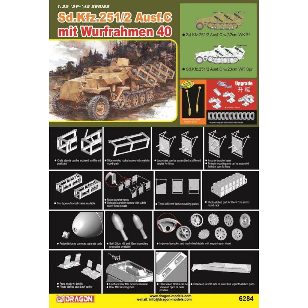 DRAGON: 1:35 Sd.Kfz. 251/2 Ausf. C mit Wurfrahmen 40 2in1