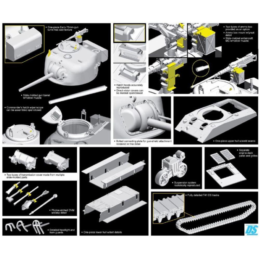 DRAGON: 1:35 Sherman III DV, Early Production ~ Smart Kit