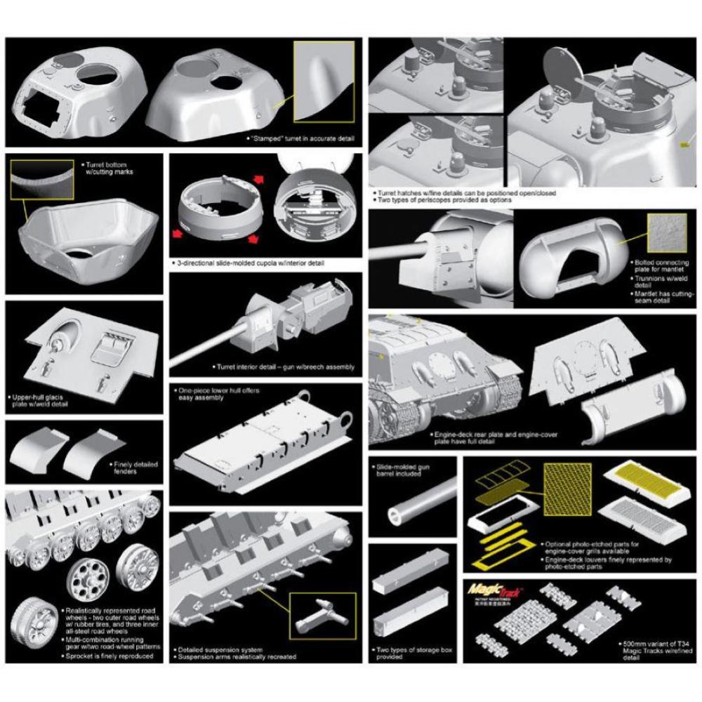 DRAGON: 1:35 T34/76 Mod.1943 "Formochka" w/Commander's Cupola