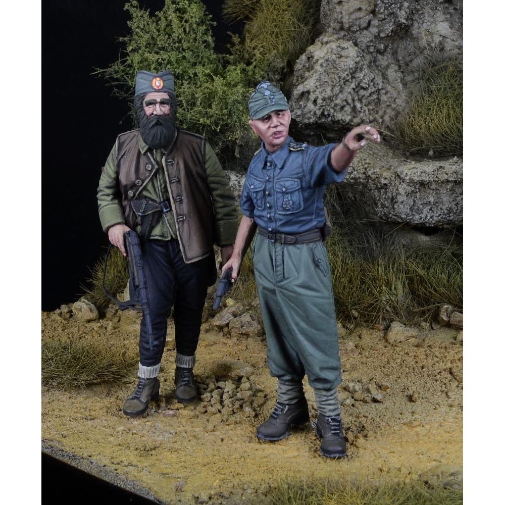 D-DAY miniatures: 1:35 SS Prinz Eugen Mountain Div. NCO&Chetnik, 1943-45