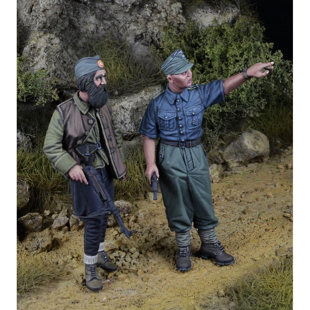 D-DAY miniatures: 1:35 SS Prinz Eugen Mountain Div. NCO&Chetnik, 1943-45