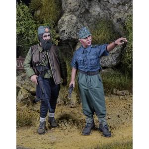 D-DAY miniatures: 1:35 SS Prinz Eugen Mountain Div. NCO&Chetnik, 1943-45
