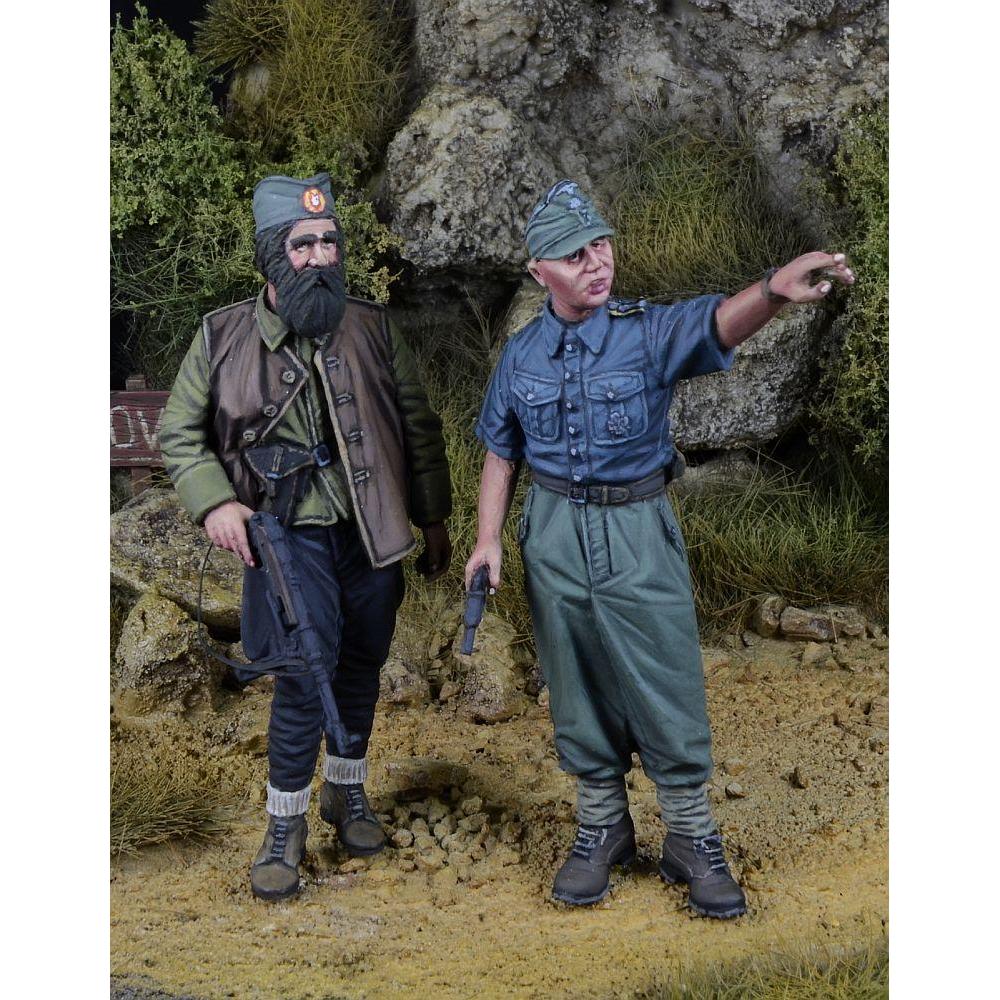 D-DAY miniatures: 1:35 SS Prinz Eugen Mountain Div. NCO&Chetnik, 1943-45