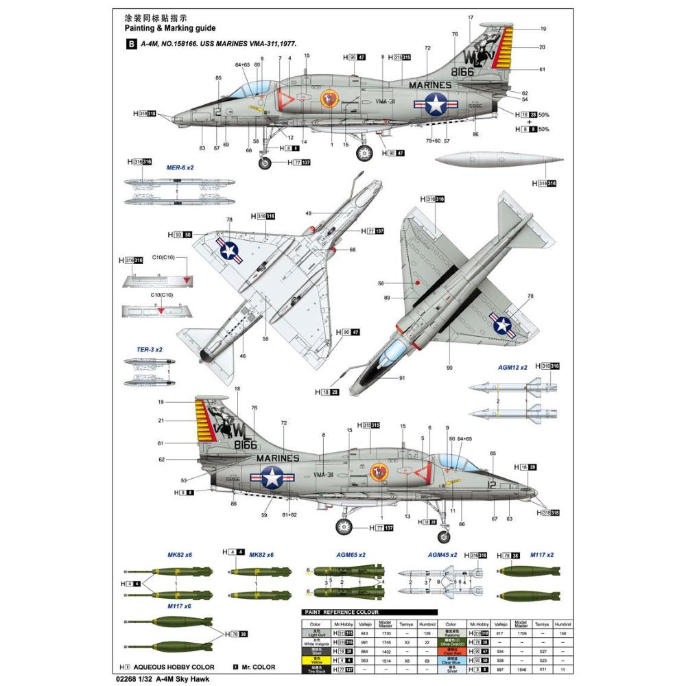 TRUMPETER: 1:32 Douglas A-4M Skyhawk