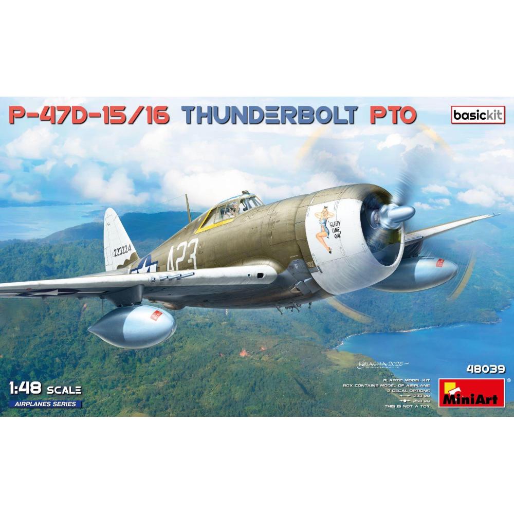 MINIART: 1:48 Republic P-47D-15/16 Thunderbolt PTO - Basic Kit