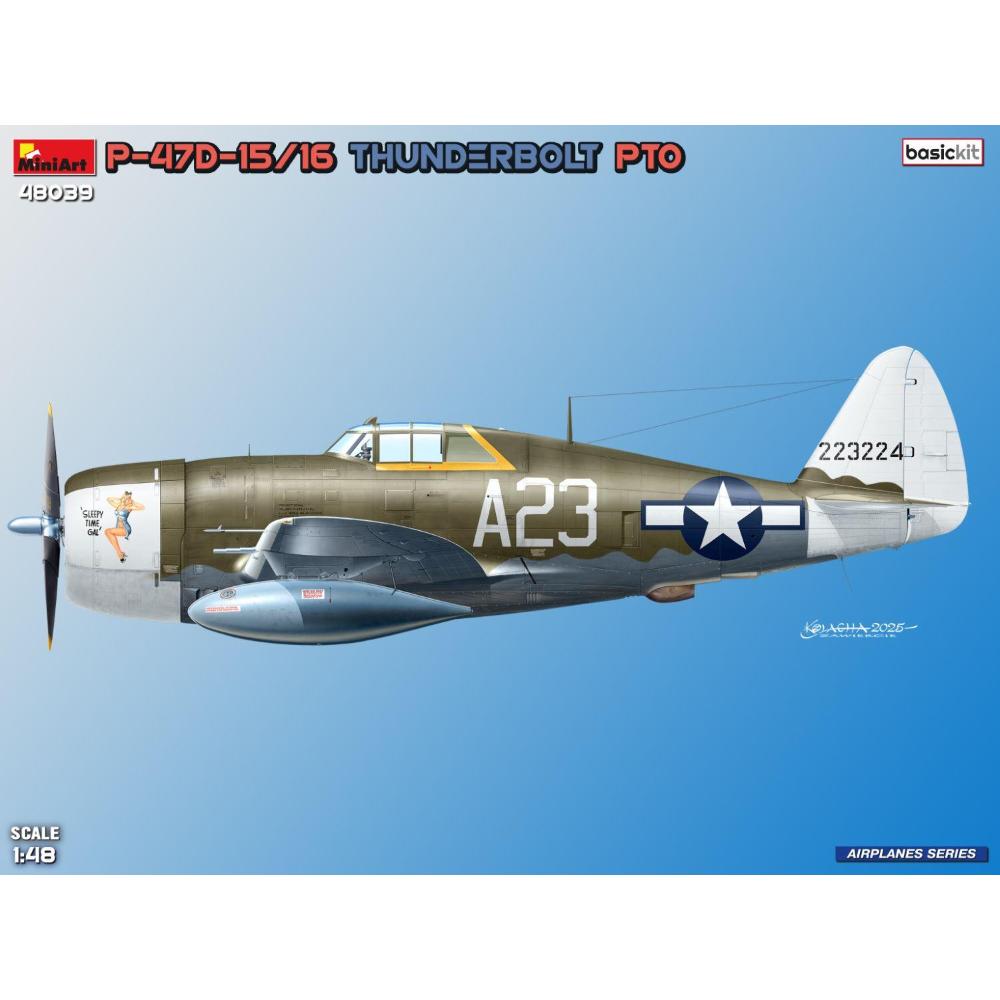 MINIART: 1:48 Republic P-47D-15/16 Thunderbolt PTO - Basic Kit