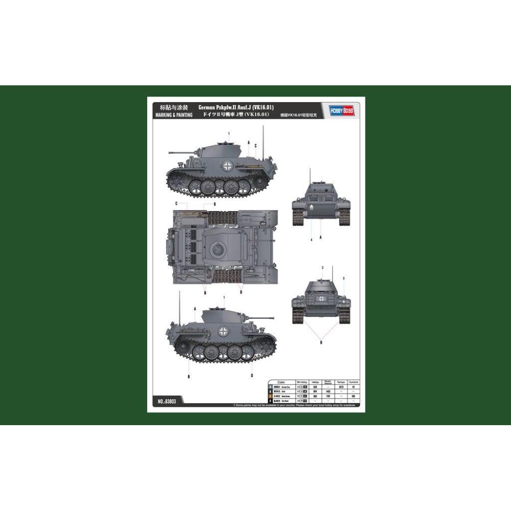 HOBBY BOSS: 1:35 German Panzer II Ausf. J - VK16.01