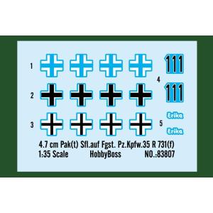 HOBBY BOSS: 1:35 4,7cm Pak auf Pz.Kpfw.35R 731(f)