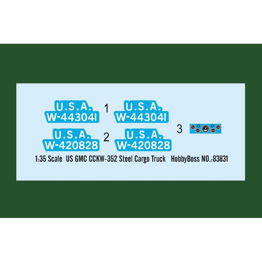HOBBY BOSS: 1:35 GMC CCKW-352 Steel Cargo Truck