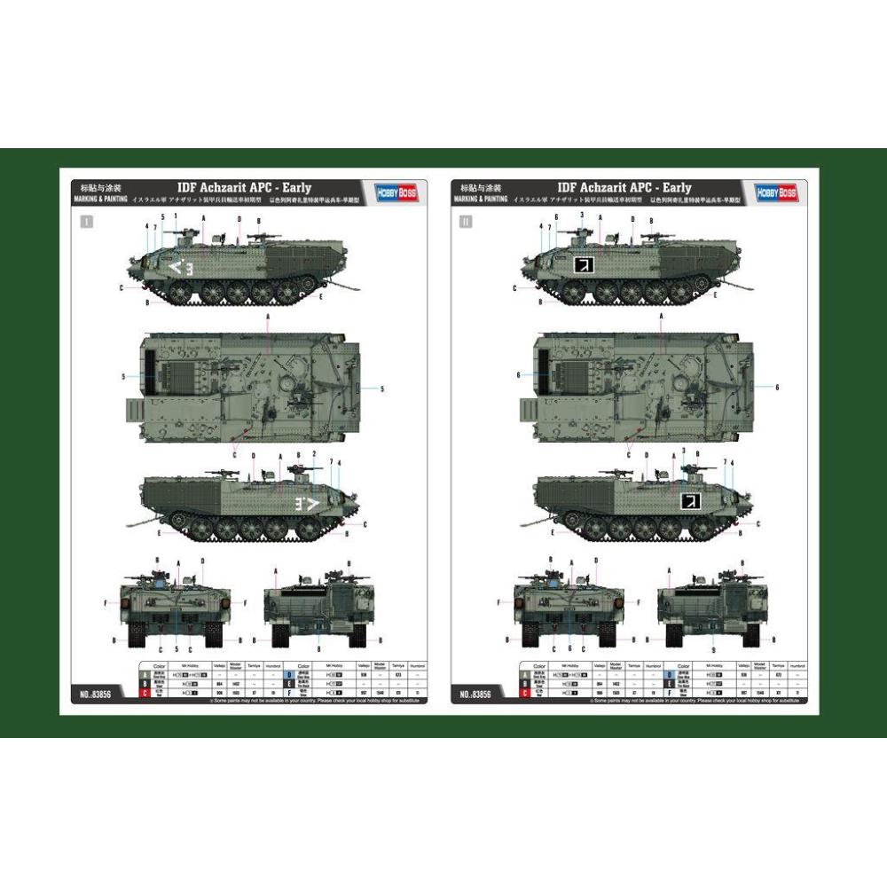 HOBBY BOSS: 1:35 IDF Achzarit APC - early