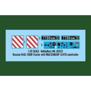 HOBBY BOSS: 1:35 Russian KrAZ-260B Tractor with CMAZ/ChMZAP-5247G