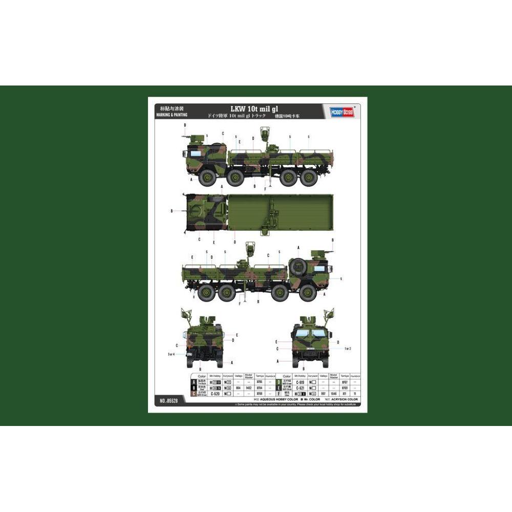 HOBBY BOSS: 1:35 LKW 10t mil gl